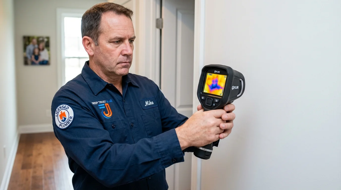 Thermal imaging leak detection by Johns Plumbing LLC in Mancelona